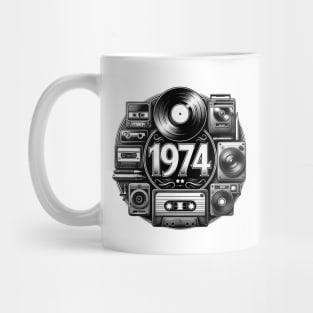 1974: The Golden Era of Music - 70s Retro Vintage, Celebrating a 1974 Birthday, born in 1974 Mug